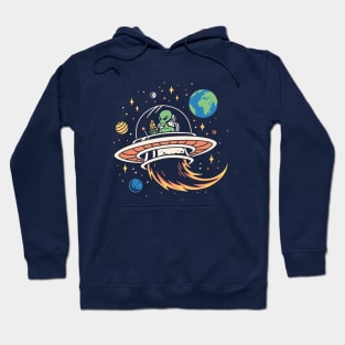 Alien looking for pizza Hoodie